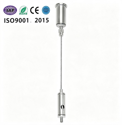 Both End Adjustable External Thread Suspension Kits for Hanging Lamps Wire Rope