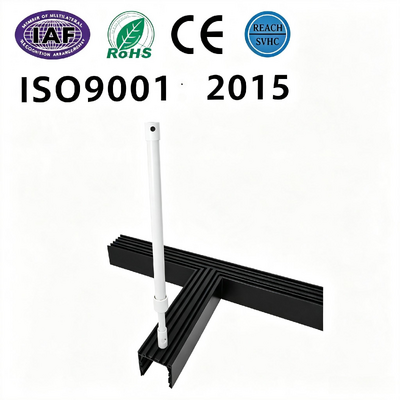 Adjustable Height Steel Lighting Suspension Rod with Internal Concealed Wiring Ceiling Hanging Pole