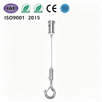 Customized Panel Light Suspension Kit Adjustable With Spring Safety Hook