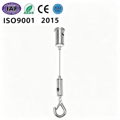 Customized Panel Light Suspension Kit Adjustable With Spring Safety Hook