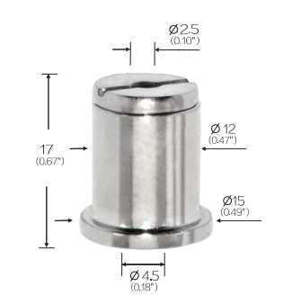 T Shape Iron Ceiling Attachment Flange Base Nickel Plated Easy Installation