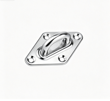 Stainless 304 Diamond Pad Eye Plate for Wire Rope Hanging Lighting Systems Ceiling