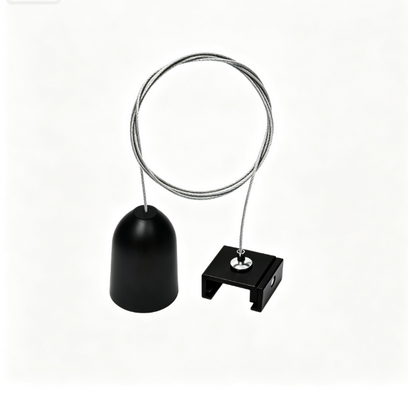 Black Plastic Round Ceiling Canopy Adjustable Cable Gripper for Track Light
