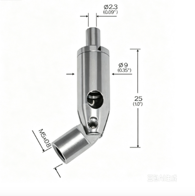 Linear Light Suspension Brass Swivel Joint Cable Gripper With Internal Screw, for 1.0mm 1.2mm 1.5mm Wire Rope