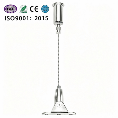 180 Degree Rotatable Stainless Steel 316/304 Wire Rope Hanging Kit with Customizable Wire Length for LED Screens and Panel Lights
