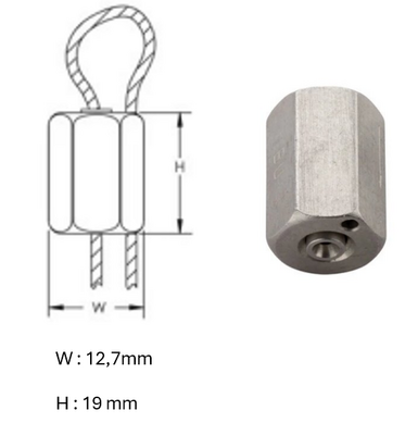 Looping Cable Gripper Metal Pearl Chrome Plated Easy Installation
