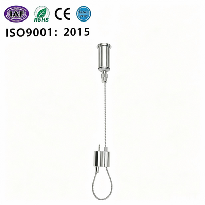 Bidirectional Cable Gripper Pendant Light Suspension Kit with Stainless Steel 316/304 and Customizable Wire Length