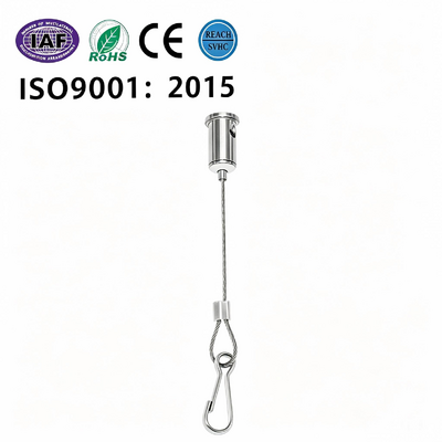 Adjustable Height Pendant Light Suspension Kit with Stainless Steel 316/304 and Customizable Wire Length