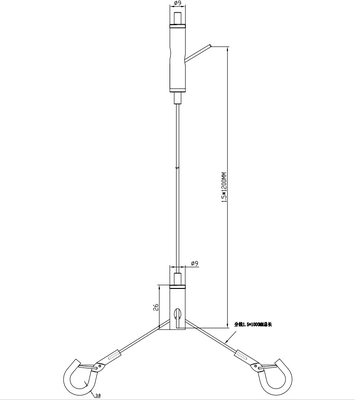 Y-shaped Suspension Hanging Kits with Spring Hooks