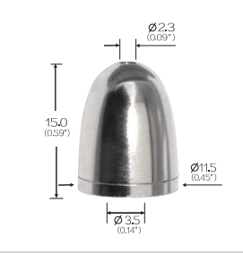 Bullet-shaped Ceiling Attachment with Customized Size for Easy Installation in Lighting Systems