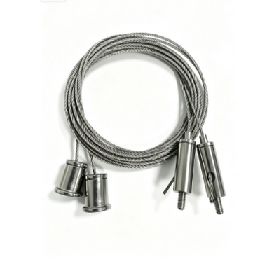 Adjustable Length Iron Suspension Kits with External Thread Cable Gripper for Easy Installation and Customized Size