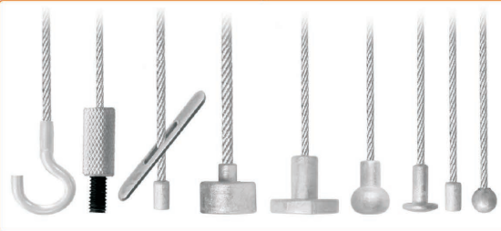 3.0mm Galvanized Cable Gripper with Zinc Alloy Die-casting for Customized Size Lighting Accessories