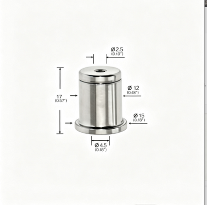 Iron Ceiling Attachment with Flange Base for Easy Installation and Customized Size in Pearl Chrome Finish