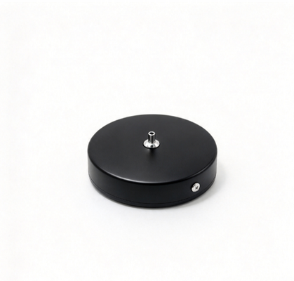 80mm 20mm Black Ceiling Rose without Cable Pass Hole, for Panel Light Metal Easy Installation