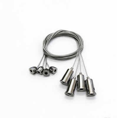 PVC coated Wire Rope With  Cable Gripper and Bullet-shaped Ceiling Attachment