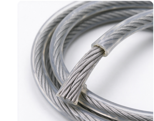 PVC coated Wire Rope With  Cable Gripper and Bullet-shaped Ceiling Attachment