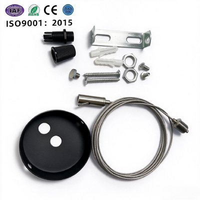 Dual-Side Adjustable Wire Rope Assembly Suspension Kit with Separate Cable Hole and Customizable Length for Panel Lights