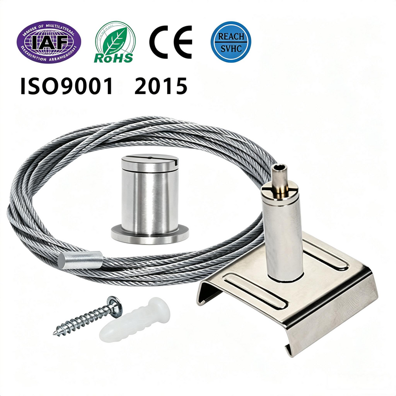 Stainless Steel Track Light Suspension Kits For Easy Mounting Solutions
