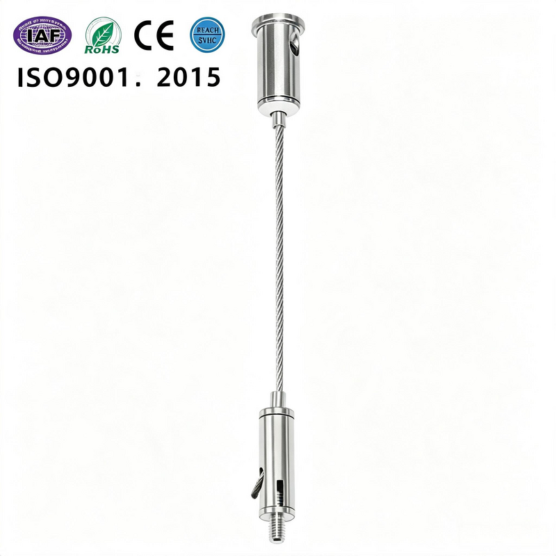 External Thread Slotted Brass Cable Gripper Suspension Hanging Kit for Suspended Lamps
