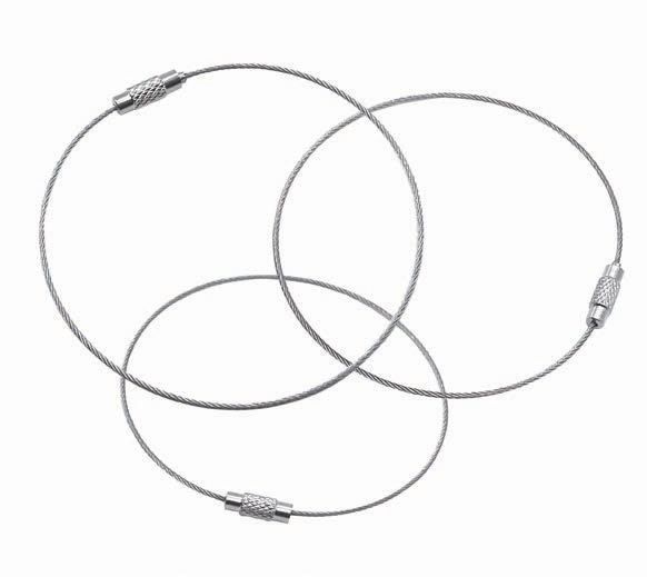 1.0mm Steel Wire Rope Assembly with Male Female Thread Lock, for Acrylic Panel Wall Mounting