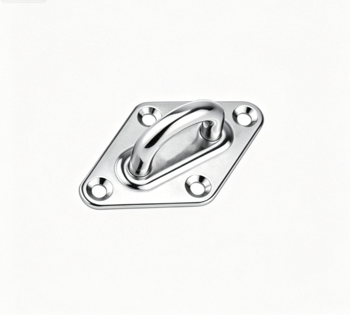 Stainless 304 Diamond Pad Eye Plate for Wire Rope Hanging Lighting Systems Ceiling