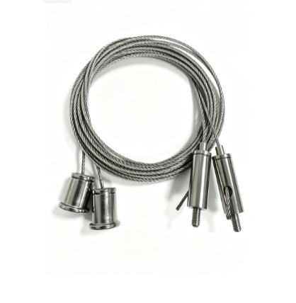 Adjustable Length Iron Suspension Kits with External Thread Cable Gripper for Easy Installation and Customized Size